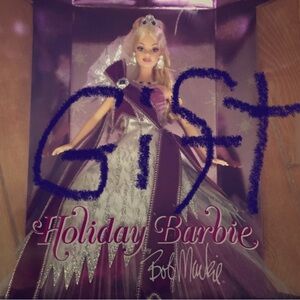 Gift to Customer Bob Mackie Holiday Barbie - Purple and Silver Elegance, BNIB